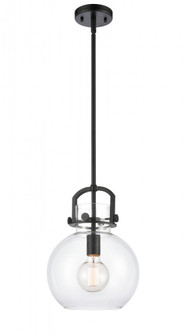 Newton Sphere - 1 Light - 10 inch - Matte Black - Mini Pendant (3442|410-1SM-BK-G410-10CL)