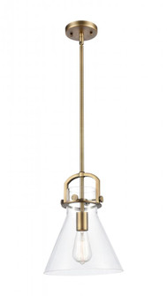 Newton Cone - 1 Light - 10 inch - Brushed Brass - Mini Pendant (3442|410-1SM-BB-G411-10CL)