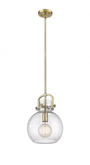 Newton Sphere - 1 Light - 10 inch - Brushed Brass - Stem Hung - Mini Pendant (3442|410-1SM-BB-G410-10SDY)