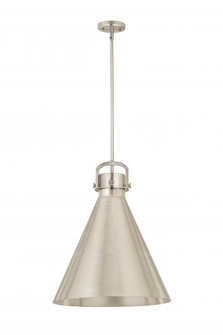 Newton Cone - 1 Light - 18 inch - Satin Nickel - Pendant (3442|410-1SL-SN-M411-18SN)