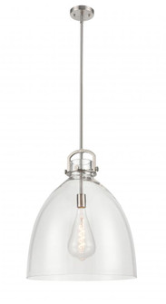 Newton Bell - 1 Light - 18 inch - Satin Nickel - Pendant (3442|410-1SL-SN-G412-18CL)