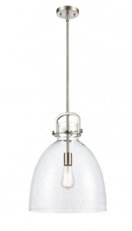 Newton Bell - 1 Light - 14 inch - Satin Nickel - Pendant (3442|410-1SL-SN-G412-14CL)