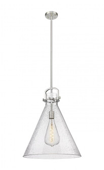 Newton Cone - 1 Light - 18 inch - Satin Nickel - Pendant (3442|410-1SL-SN-G411-18SDY)