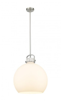 Newton Sphere - 1 Light - 18 inch - Satin Nickel - Multi Pendant (3442|410-1SL-SN-G410-18WH)