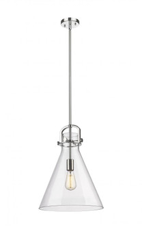 Newton Cone - 1 Light - 14 inch - Polished Nickel - Pendant (3442|410-1SL-PN-G411-14CL)