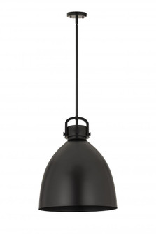 Newton Bell - 1 Light - 18 inch - Matte Black - Pendant (3442|410-1SL-BK-M412-18BK)