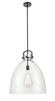Newton Bell - 1 Light - 18 inch - Matte Black - Pendant (3442|410-1SL-BK-G412-18CL)
