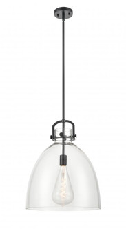 Newton Bell - 1 Light - 16 inch - Matte Black - Pendant (3442|410-1SL-BK-G412-16CL)