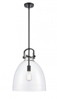 Newton Bell - 1 Light - 14 inch - Matte Black - Pendant (3442|410-1SL-BK-G412-14CL)