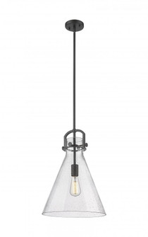 Newton Cone - 1 Light - 14 inch - Matte Black - Pendant (3442|410-1SL-BK-G411-14SDY)
