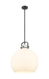 Newton Sphere - 1 Light - 18 inch - Matte Black - Pendant (3442|410-1SL-BK-G410-18WH)