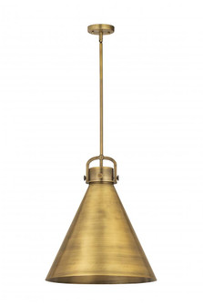 Newton Cone - 1 Light - 18 inch - Brushed Brass - Pendant (3442|410-1SL-BB-M411-18BB)