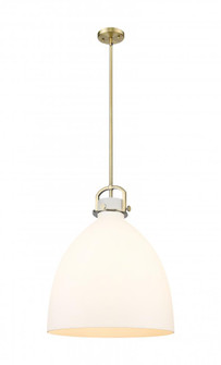 Newton Bell - 1 Light - 18 inch - Brushed Brass - Pendant (3442|410-1SL-BB-G412-18WH)