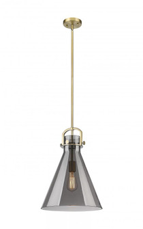 Newton Cone - 1 Light - 14 inch - Brushed Brass - Pendant (3442|410-1SL-BB-G411-14SM)