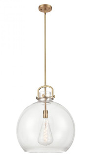 Newton Sphere - 1 Light - 18 inch - Brushed Brass - Pendant (3442|410-1SL-BB-G410-18CL)