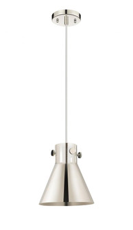 Newton Cone - 1 Light - 8 inch - Polished Nickel - Cord hung - Pendant (3442|410-1PS-PN-M411-8PN)