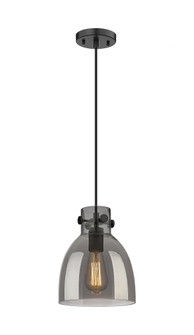 Newton Bell - 1 Light - 8 inch - Matte Black - Cord hung - Pendant (3442|410-1PS-BK-G412-8SM)