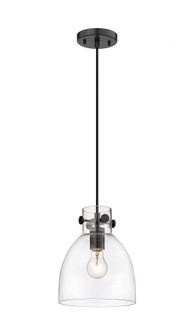 Newton Bell - 1 Light - 8 inch - Matte Black - Cord hung - Pendant (3442|410-1PS-BK-G412-8CL)