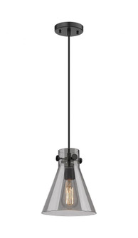 Newton Cone - 1 Light - 8 inch - Matte Black - Cord hung - Pendant (3442|410-1PS-BK-G411-8SM)