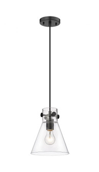 Newton Cone - 1 Light - 8 inch - Matte Black - Cord hung - Pendant (3442|410-1PS-BK-G411-8CL)