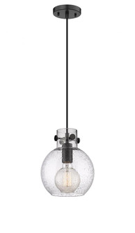 Newton Sphere - 1 Light - 8 inch - Matte Black - Cord hung - Mini Pendant (3442|410-1PS-BK-G410-8SDY)