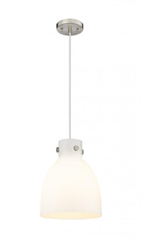 Newton Bell - 1 Light - 10 inch - Satin Nickel - Cord hung - Pendant (3442|410-1PM-SN-G412-10WH)