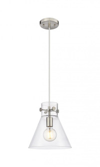Newton Cone - 1 Light - 10 inch - Satin Nickel - Cord hung - Pendant (3442|410-1PM-SN-G411-10CL)