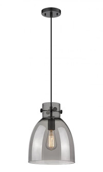 Newton Bell - 1 Light - 10 inch - Matte Black - Cord hung - Pendant (3442|410-1PM-BK-G412-10SM)