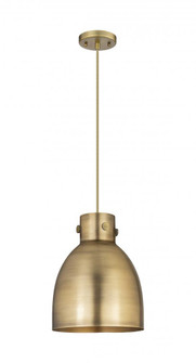 Newton Bell - 1 Light - 10 inch - Brushed Brass - Cord hung - Pendant (3442|410-1PM-BB-M412-10BB)