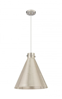 Newton Cone - 1 Light - 18 inch - Satin Nickel - Cord hung - Pendant (3442|410-1PL-SN-M411-18SN)