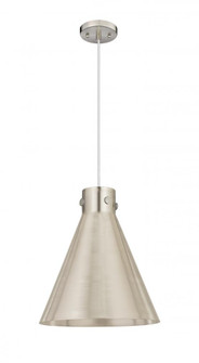 Newton Cone - 1 Light - 14 inch - Satin Nickel - Cord hung - Pendant (3442|410-1PL-SN-M411-14SN)