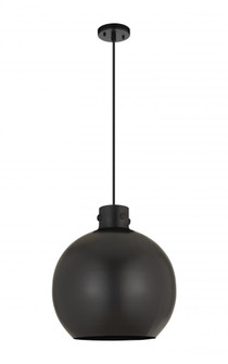 Newton Sphere - 1 Light - 16 inch - Matte Black - Cord hung - Pendant (3442|410-1PL-BK-M410-16BK)