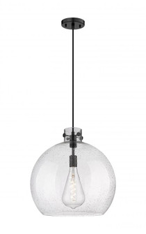 Newton Sphere - 1 Light - 18 inch - Matte Black - Cord hung - Pendant (3442|410-1PL-BK-G410-18SDY)