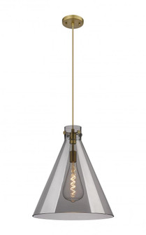 Newton Cone - 1 Light - 18 inch - Brushed Brass - Cord hung - Pendant (3442|410-1PL-BB-G411-18SM)