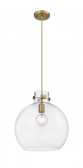 Newton Sphere - 1 Light - 14 inch - Brushed Brass - Cord hung - Pendant (3442|410-1PL-BB-G410-14CL)