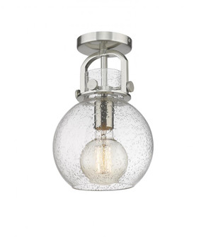 Newton Sphere - 1 Light - 8 inch - Satin Nickel - Semi-Flush Mount (3442|410-1F-SN-G410-8SDY)