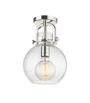 Newton Sphere - 1 Light - 8 inch - Polished Nickel - Semi-Flush Mount (3442|410-1F-PN-G410-8SDY)