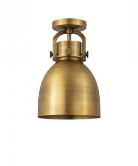 Newton Bell - 1 Light - 8 inch - Brushed Brass - Semi-Flush Mount (3442|410-1F-BB-M412-8BB)
