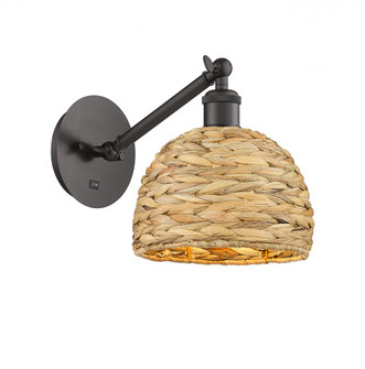 Woven Rattan - 1 Light - 8 inch - Oil Rubbed Bronze - Sconce (3442|317-1W-OB-RBD-8-NAT)