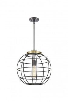 Lake Placid - 1 Light - 16 inch - Black Antique Brass - Pendant (3442|221-1S-BAB-CE-16-BK)