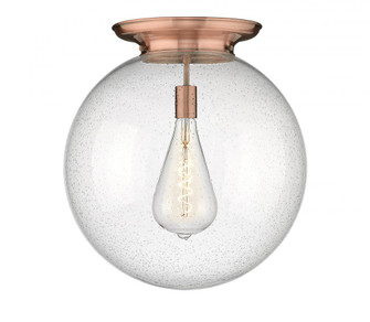 Beacon - 1 Light - 18 inch - Antique Copper - Flush Mount (3442|221-1F-AC-G204-18)