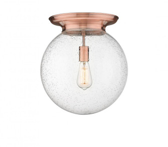 Beacon - 1 Light - 14 inch - Antique Copper - Flush Mount (3442|221-1F-AC-G204-14)