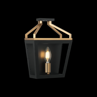 Mavonshire Black + Aged Gold Brass Wall Sconce (3605|W67011BKAG)