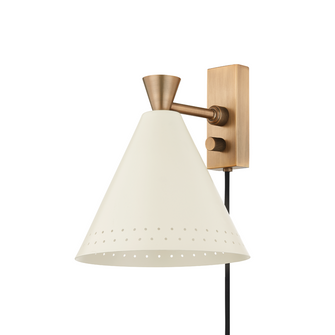 Marvin Plug-in Sconce (52|PTL3010-PBR/SSD)