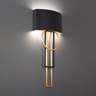 SARTRE 32IN LEATHER SCONCE 3000K (3612|WS-80332-BK/AB)