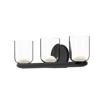 Cedar 20-in Black/Clear Damp-Rated Dimmable LED Vanity Light (461|VL52520-BK/CL)