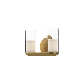 Birch 11-in Brushed Gold/Clear Damp-Rated Dimmable LED Vanity Light (461|VL53511-BG/CL)