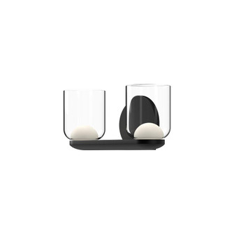 Cedar 12-in Black/Clear Damp-Rated Dimmable LED Vanity Light (461|VL52512-BK/CL)