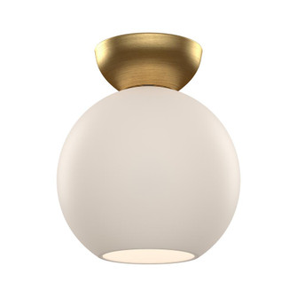 Arcadia 8-in Brushed Gold/Opal Glass 1 Light Semi Flush Mount (461|SF59708-BG/OP)