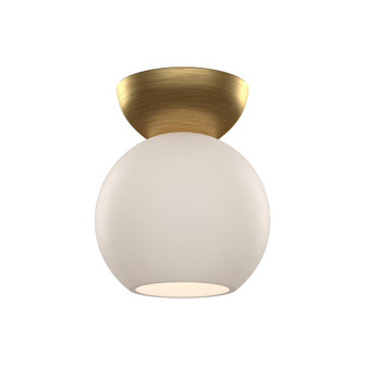Arcadia 6-in Brushed Gold/Opal Glass 1 Light Semi Flush Mount (461|SF59706-BG/OP)
